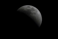 A lunar eclipse graces the night sky during the first blood moon of the year, in Brasilia, Brazil, Sunday, May 15, 2022. (AP Photo/Eraldo Peres)