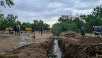 Fuertes lluvias interrumpen labores de limpieza en pozo 2 de mina de Sabinas