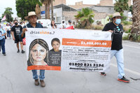 Conmemoran con marcha en Torreón el Día internacional de las víctimas de desaparición forzada