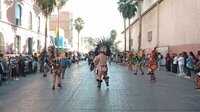Ferrocarrileros peregrinan en Torreón celebrando su día