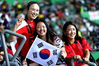 La afición del Korea Vs. Uruguay