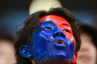 La afición del Korea Vs. Uruguay