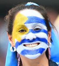 La afición del Korea Vs. Uruguay