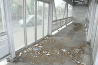 Las paradas del Bus Laguna ya se utilizan como tiraderos de basura.