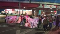 Marcha por el Día Internacional de la Mujer en Piedras Negras