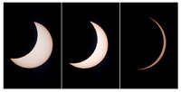 Las fotografías muestran la belleza del eclipse.