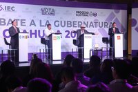 En álgido debate, candidatos a la gubernatura de Coahuila detallan sus propuestas en seguridad y desarrollo social