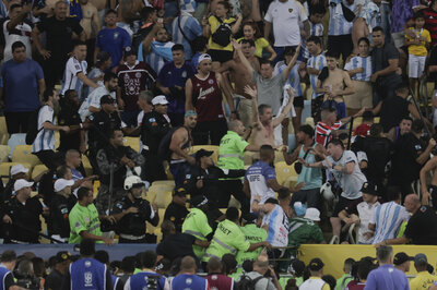 Luego de riña entre hinchadas, Argentina se impone a Brasil