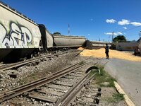 Se descarrila el tren frente a la colonia Carrillo Puerto de Gómez Palacio