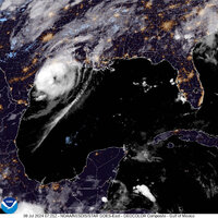 Miami (EE.UU.).- Beryl tocará tierra este lunes en la costa de Texas como el primer huracán de la actual temporada en Estados Unidos y después de causar muerte y destrucción en el Caribe como un ciclón mayor, que alcanzó la máxima categoría, 5, y de azotar la península mexicana de Yucatán. EFE/ NOAA/NESDIS/STAR GOES-East - SOLO USO EDITORIAL/SOLO DISPONIBLE PARA ILUSTRAR LA NOTICIA QUE ACOMPAÑA (CRÉDITO OBLIGATORIO) -
