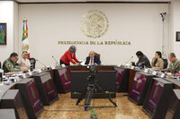 AMLO hace pública reunión con Gabinete de Seguridad