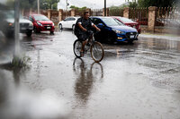 La Laguna inundada pese a que lluvia no ha sido constante