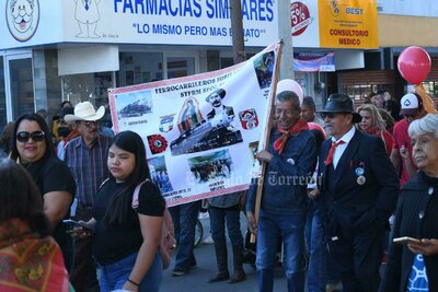 Peregrinación por la Virgen de Guadalupe en Día del Ferrocarrilero