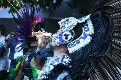 Peregrinación por la Virgen de Guadalupe en Día del Ferrocarrilero