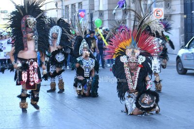 Peregrinación por la Virgen de Guadalupe en Día del Ferrocarrilero