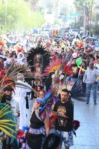 Peregrinación por la Virgen de Guadalupe en Día del Ferrocarrilero