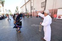 Peregrinación por la Virgen de Guadalupe en Día del Ferrocarrilero