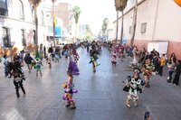 Peregrinación por la Virgen de Guadalupe en Día del Ferrocarrilero