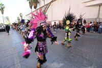 Peregrinación por la Virgen de Guadalupe en Día del Ferrocarrilero