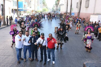 Peregrinación por la Virgen de Guadalupe en Día del Ferrocarrilero