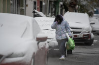 Saltillo se cubre de blanco con nevada