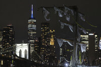 Choque del Buque Cuauhtémoc contra el puente de Brooklyn en Nueva York