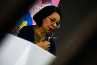 Encabezados por Marianne Toussaint, poetas comparten sus versos en la Feria Internacional del Libro Coahuila