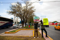 Manifestación contra retiro de árboles por la obra Abastos-Independencia