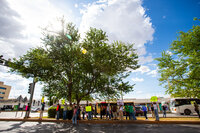 Manifestación contra retiro de árboles por la obra Abastos-Independencia