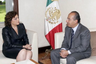 Ivonne Ortega fue recibida por el presidente Felipe Calderón. (El Universal)