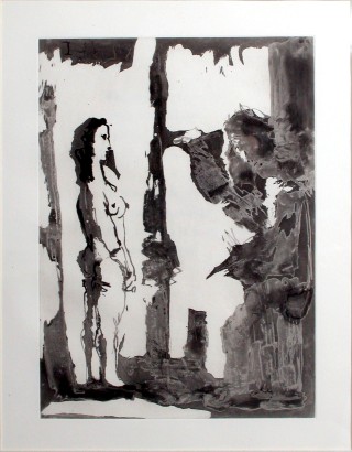 Grabado de Picasso, de la colección personal del maestro José Luis Cuevas.