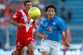 César Villaluz (Der.) anotó el gol que le dio la victoria a la Máquina ante Veracruz. (Jam Media)