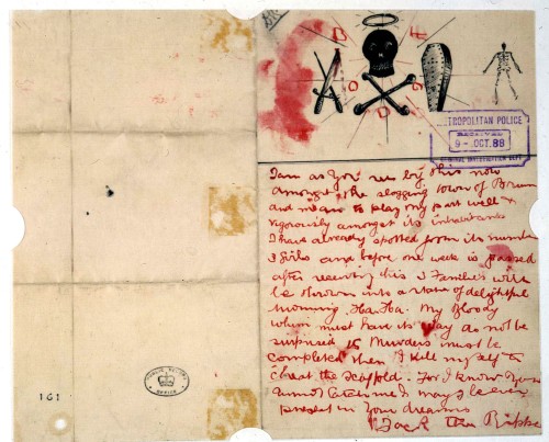 MUESTRAN CARTA DE 'JACK EL DESTRIPADOR'