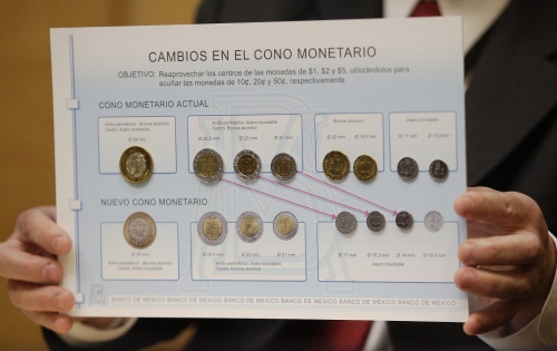 Con la emisión de las nuevas monedas de 10, 20 y 50 centavos elaboradas con acero inoxidable el Banco de México (Banxico) obtendrá ahorros anuales por 300 millones de pesos. (Notimex)