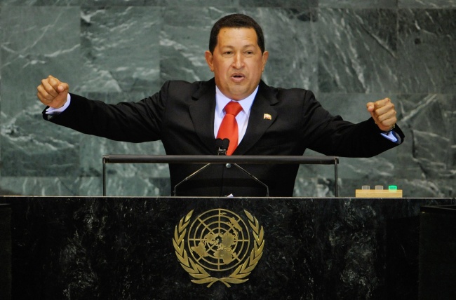 El regreso. El presidente de Venezuela, Hugo Chávez, pronuncia un discurso durante la 64 Asamblea General de las Naciones.  EFE
