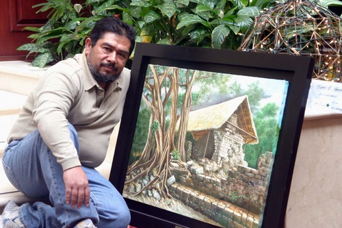 Temática. La muestra que presenta el pintor lagunero Rafael Aguirre en el Museo de Arte Moderno de la Casa de la Cultura de Gómez, tiene como hilo conductor el paisaje geográfico del Estado de Durango, en diferentes estilos plásticos.  EL SIGLO DE TORREÓN / ANNEL SOTOMAYOR