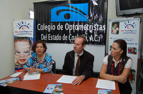 Colaboración. Ver Contigo y el Colegio de Optometristas realizarán evaluaciones optométricas especializadas. 