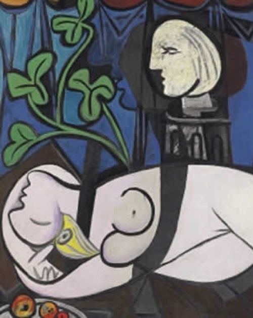 Histórica venta. La obra del artista español Pablo Picasso,“Nude, Green Leaves and Bust”, realizada en 1932, rompió récord de venta al se subastada ayer en la Casa Christie’s por 106. 5millones de dólares.