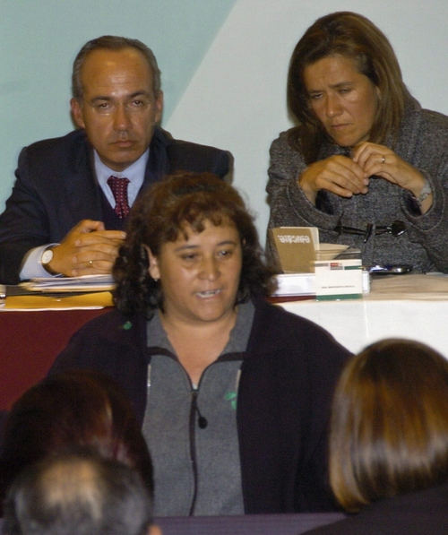 EL UNIVERSAL Sed de justicia. Luz María Dávila encaró al presidente y su esposa. 