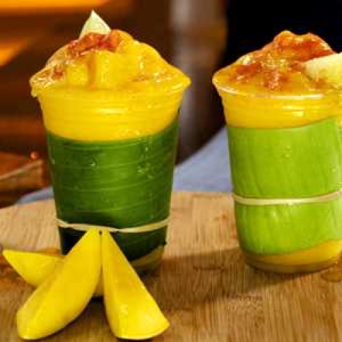 Raspado de mango con chile piquín