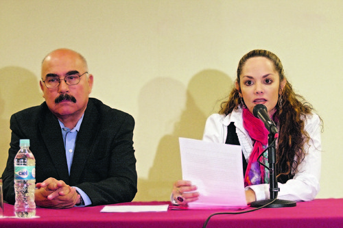 NOTIMEX Tranquila. El miércoles por la noche Tatiana habló con la prensa.  AGENCIA REFORMA