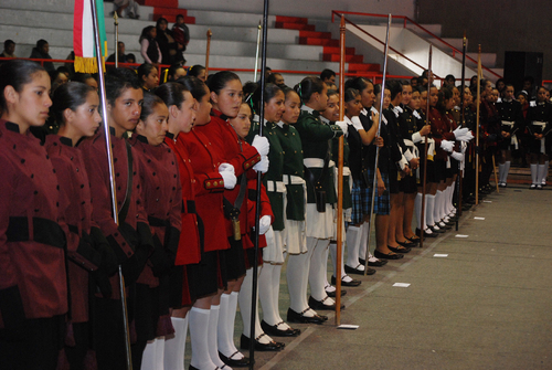 Escoltas. Durante la primera mitad del presente ciclo escolar se promovieron los valores patrios.  JOSÉ ANTONIO RODRÍGUEZ / EL SIGLO DE DURANGO