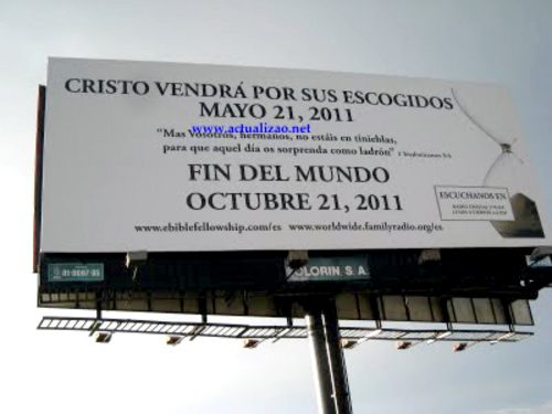 La teoría del Fin del Mundo del 21 de mayo de 2011 de Harold Camping, se esparció como una ola de fuego en Internet. 