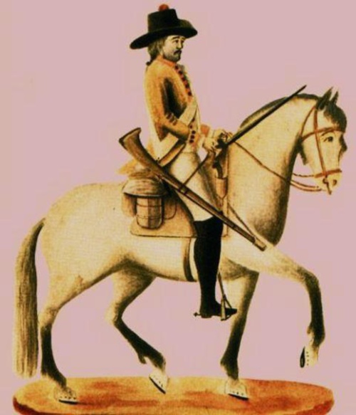 Soldado montado de la caballería provincial norteña.
