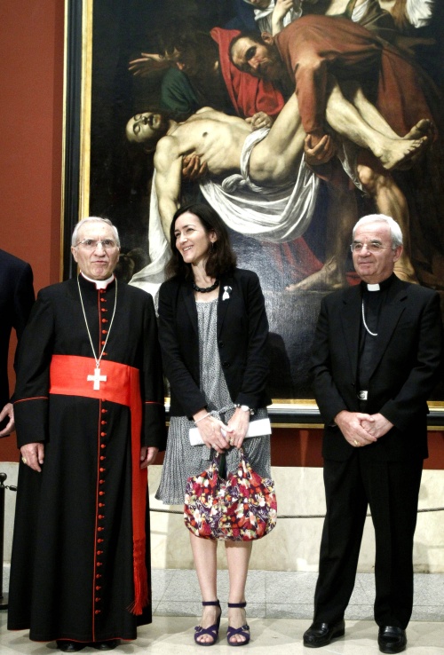 'El Descendimiento' (1602-1604) de Caravaggio, procedente de Museos Vaticanos y que se expondrá durante casi dos meses en el Museo del Prado. (EFE)