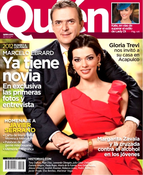 Marcelo Ebrard aparece en la portada de la revista Quién con su nuevo amor. 
