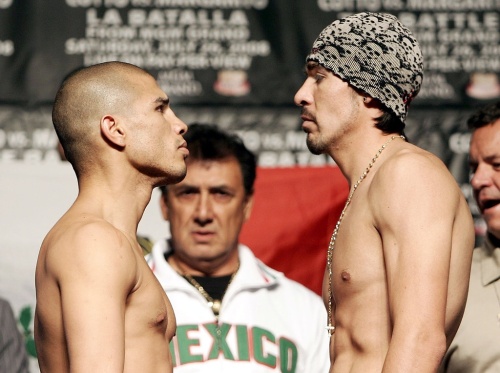 El boxeador mexicano Antonio Margarito y el boricua Miguel Cotto promocionaron su pelea del próximo 3 de diciembre en el Madison Square Garden.