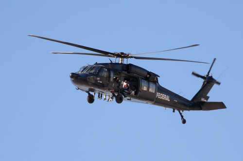 La Secretaría de Seguridad Pública federal informó mediante un comunicado que se realizarán sobrevuelos de vigilancia con un helicóptero Black Hawk.