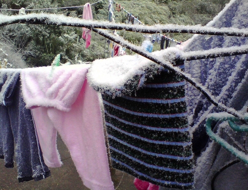 Hielo. Temperaturas de hasta 7 grados bajo cero se reportaron en San Joaquín. 