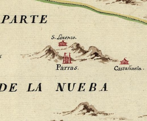 Parras en mapa de Urrutia. (Fotografía cortesía de Dr. Sergio Antonio Corona Páez, Cronista Oficial y Vitalicio de Torreón).